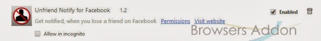 Unfriend Notify for facebook disable remove